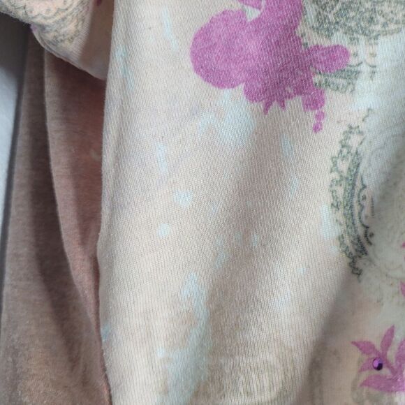 Vintage y2k fairy romantic cap sleeve pink green yellow top size xl - Picture 7 of 7